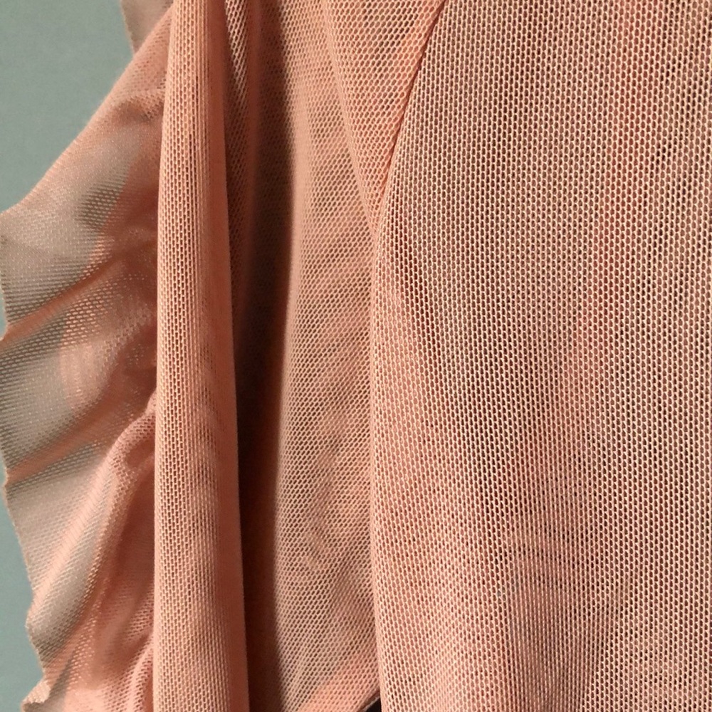 NWT Express Sheer Ruffle Mesh Tee - Picture 4 of 6